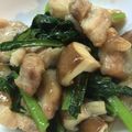 Laioikipi's cooksnap of when they made 超簡単　豚バラブロックと椎茸小松菜炒め.