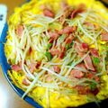 賢くんママ's cooksnap of when they made 【居酒屋風】スキレットde肉ネギ玉子焼き.