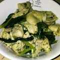 クックJ5TW0U☆'s cooksnap of when they made 【 簡単】鶏モモ肉と小松菜のバジル炒め.
