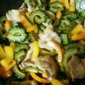 ✿まあちゃん✿'s cooksnap of when they made 手抜き！ゴーヤとパプリカの炒め物！.