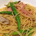 菜の花かあちゃん's cooksnap of when they made 激うまベーコン舞茸アスパラの和風パスタ.