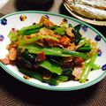 すぶちー's cooksnap of when they made 小松菜とまいたけのペペロン.