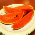 旦那は皿洗い's cooksnap of when they made 子供も喜ぶペラペラなスイカの切り方.