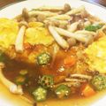 まめ's cooksnap of when they made 和風きのこあんかけオムレツ☆おろしのせ.