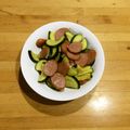 つぶちゃんももちゃん's cooksnap of when they made ズッキーニとベーコンのオイル炒め.