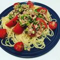yuuu♥'s cooksnap of when they made トマトとツナの簡単☆冷製パスタ.