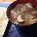 yurinar's cooksnap of when they made なすと豚肉のあったかつけうどん.