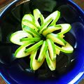 crystaI's cooksnap of when they made 【くるりんカッター】きゅうりのお花.