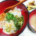 うたかた。's cooksnap of when they made ネバトロおろしオクラしらすと納豆めかぶ丼.