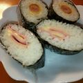 ハニー亭's cooksnap of when they made ハムチーズのおにぎらず.
