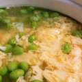 千ーち's cooksnap of when they made ふわふわ卵と枝豆の中華スープ✲.