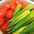 北ちひろ's cooksnap of when they made よーく冷やして♫オクラとトマトのおひたし.