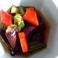 あやましゃ's cooksnap of when they made 夏野菜☆なす･オクラとカニカマの酢の物.