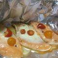りおぴな's cooksnap of when they made モッツアレラチーズde鮭のホイル焼き♪.