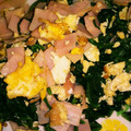 ♥ミルクティ♥'s cooksnap of when they made ほうれん草とハムの炒り卵.