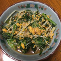 キャップとラム's cooksnap of when they made 華やか一品☆ほうれん草と炒り卵のごま和え.
