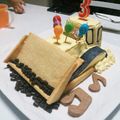 マカロニみーちゃそ's cooksnap of when they made 男の子に★ブルドーザーのバースデーケーキ.