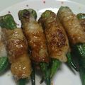 料理未熟主婦∂▽∂'s cooksnap of when they made ごはんが進む☆オクラの豚肉巻き.