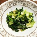 kyonroom's cooksnap of when they made 青梗菜とニラのグリーン炒め.