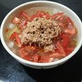 きじとらネコ's cooksnap of when they made 冷やしピリ辛トマツナラーメン.
