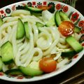 ♡ちー坊♡'s cooksnap of when they made 野菜室の大掃除♪簡単♪サラダうどん.
