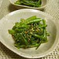 時花菜's cooksnap of when they made 台湾料理 マクロビ 空芯菜の胡麻和え.