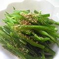 野菜のはたけ's cooksnap of when they made 超簡単！こどもピーマンのごま和え☆.