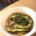caruga's cooksnap of when they made なすの冷製和風スープパスタ.