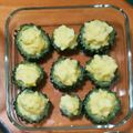 おたえマン's cooksnap of when they made ゴーヤのエビ詰め蒸し.