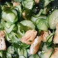 ツインズ♀ママ's cooksnap of when they made きゅうりと油揚げの酢の物♪.