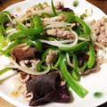 えがめ's cooksnap of when they made ☆超速おかず☆きくらげとピーマンの炒め物.