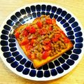YUZVIO's cooksnap of when they made トーストon納豆トマト.