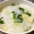 のんのんSTELLA's cooksnap of when they made 残りご飯で♡道産子のおいもと青菜のおかゆ.