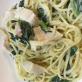 クックEFTAEP☆'s cooksnap of when they made 鶏肉とほうれん草のクリームパスタ.