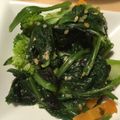 パフェうさこ♪'s cooksnap of when they made ほうれん草（小松菜）、人参、海苔のナムル.