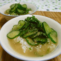 赤い電話's cooksnap of when they made 夏バテしらず！きゅうりと大葉の冷汁ごはん.
