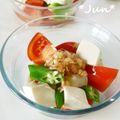 ＪＵＮちゃン's cooksnap of when they made オクラとトマトの豆腐サラダ♪.