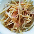 ユーロン's cooksnap of when they made バター風味もやしとベーコンみそマヨ炒め☆.