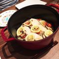 Momipad's cooksnap of when they made ストウブでサーモンと玉ねぎのさっぱり蒸し.