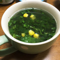 YUKIKI☆'s cooksnap of when they made とうもろこしとモロヘイヤのスープ.