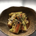 にゃろにゃろめ's cooksnap of when they made スイカの皮のお漬物☆ごま醤油で.