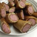 クック13FT66☆'s cooksnap of when they made 春巻きの皮で「フランクフルトのチーズ巻き.