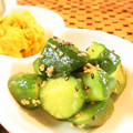 イベ長's cooksnap of when they made 胡瓜のゴマ和え　ほんのりにんにくで美味♪.