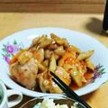 眞子＃10's cooksnap of when they made スィートチリソースで簡単☆甘辛鶏ごぼう.