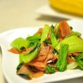 コッコおこ's cooksnap of when they made チンゲン菜とベーコンの炒め物.