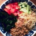 ○ちょび○'s cooksnap of when they made 離乳食+大人✿納豆とオクラのそうめん.