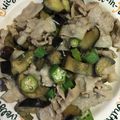 クックT04ZR3☆'s cooksnap of when they made なすとオクラと豚肉のポン酢炒め.