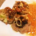 作りたがりユウ's cooksnap of when they made 特製怪味ソース♡豚コマ牛蒡の丸め焼き.