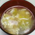ヨシヨッシー's cooksnap of when they made ベーコンとレタスのたまごスープ.