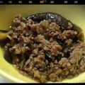hotchick's cooksnap of when they made 茄子と鳥挽肉のガーリック炒め.